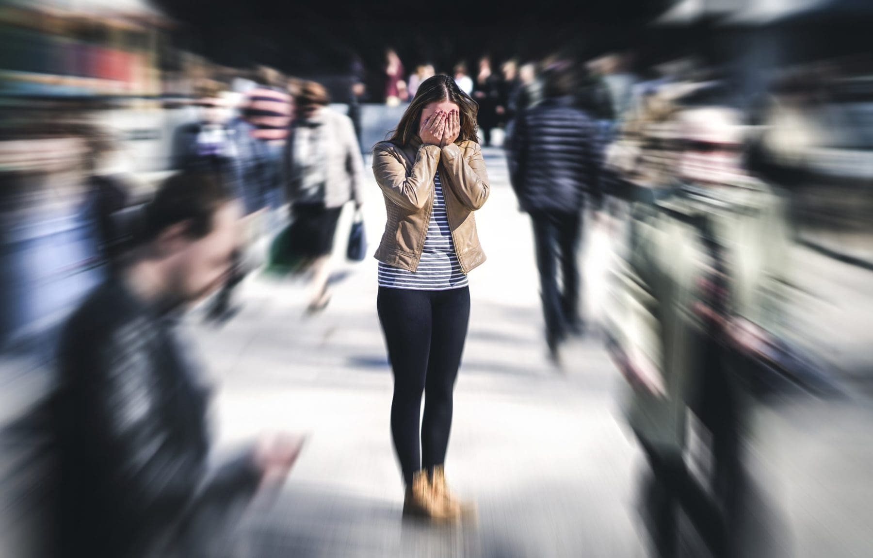 Panic attack in public place.