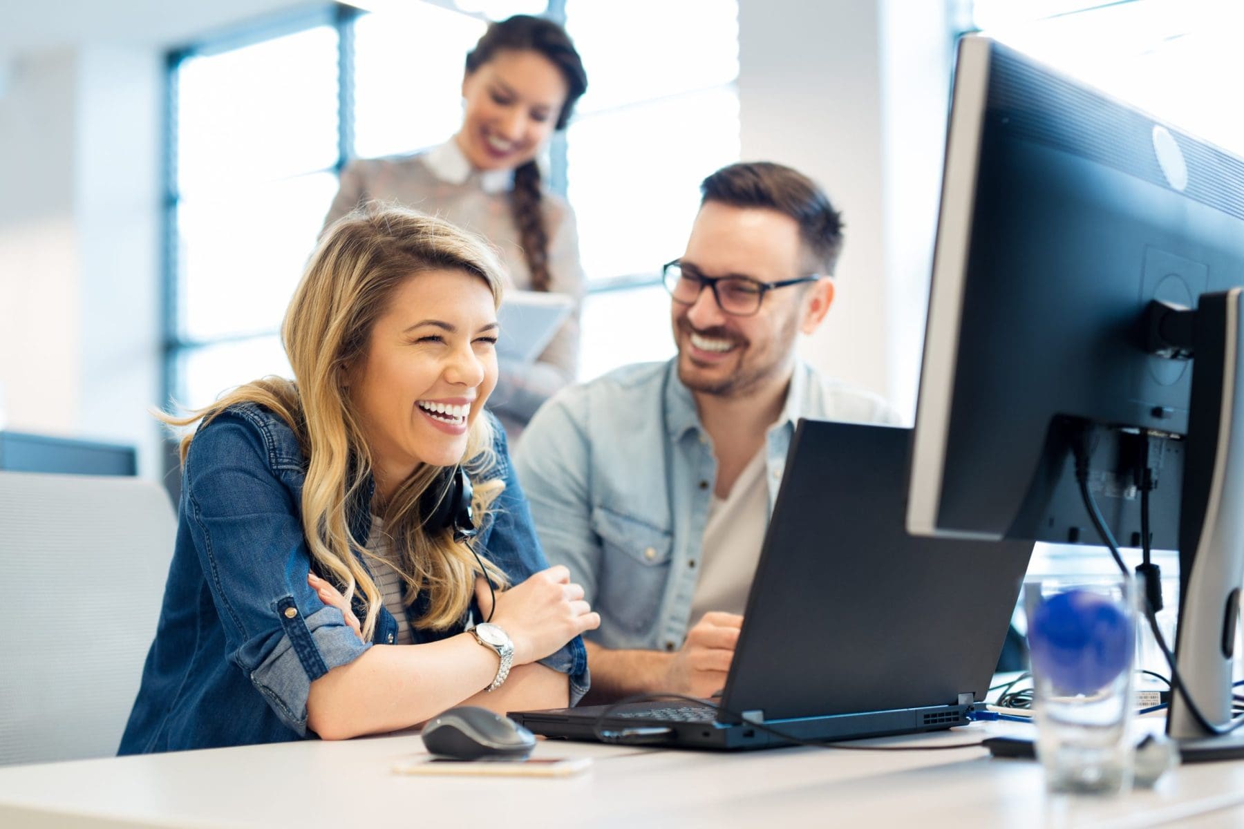 Group of business people working.