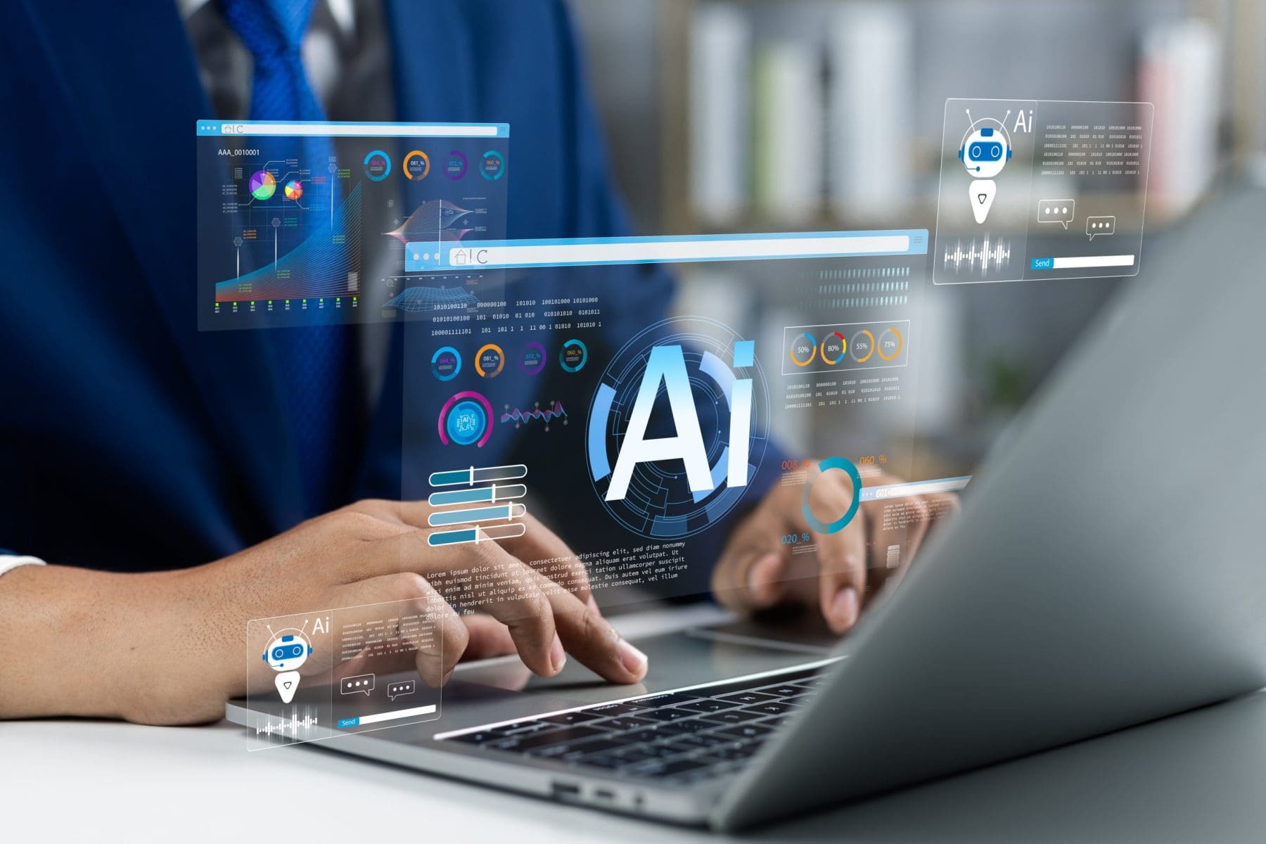 AI solutions chatbot help solve work problems.